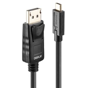 Lindy 43307 adaptador de cable de vídeo 10 m USB Tipo C DisplayPort Negro