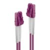 Lindy 46345 cable de fibra optica 15 m LC OM4 Rosa