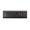 Lindy 4 Port USB 3.0 Hub with 3 Quick Charge 3.0 Ports USB 3.2 Gen 1 (3.1 Gen 1) Type-B 5000 Mbit/s Negro