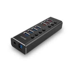 Lindy 4 Port USB 3.0 Hub with 3 Quick Charge 3.0 Ports USB 3.2 Gen 1 (3.1 Gen 1) Type-B 5000 Mbit/s Negro