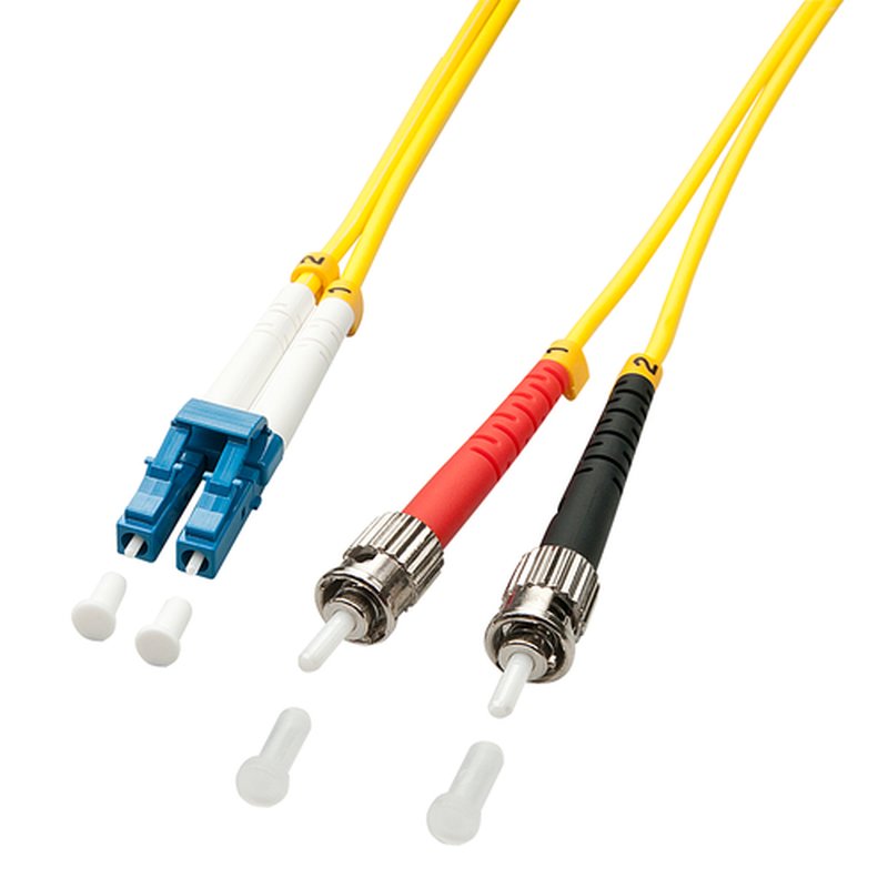 Lindy 5.0m OS2 LC - ST Duplex cable de fibra optica 5 m Amarillo