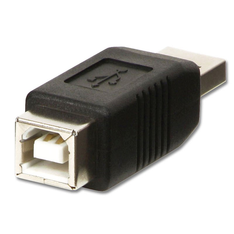 Lindy 71231 cambiador de género para cable USB A USB B Negro