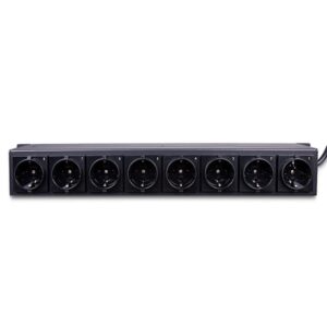 Lindy 73025 unidad de distribución de energía (PDU) 8 salidas AC 1.5U Negro