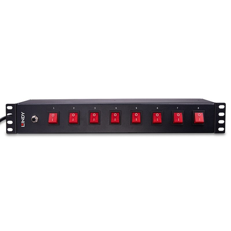 Lindy 73025 unidad de distribución de energía (PDU) 8 salidas AC 1.5U Negro - Imagen 4