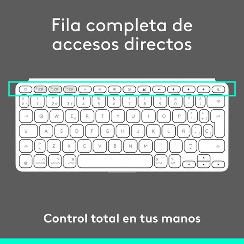 Logitech Keys-To-Go 2, teclado inalámbrico portátil para iPad con tapa integrada, estilizado y compacto, para iPad, iPhone, Mac y Apple TV, para alternar fácilmente entre dispositivos, Gris - Imagen 9