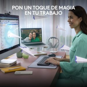 Alternative view of Logitech Signature Slim K950, teclado inalámbrico, diseño atractivo, alternancia entre dispositivos, escritura discreta, Bluetooth, multisistema operativo, Windows, Mac, Chrome, Grafito