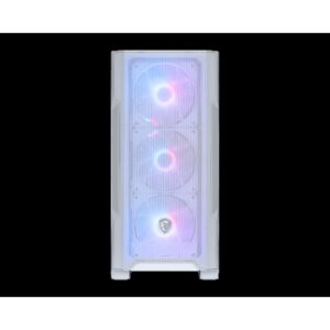 MSI MAG FORGE M100R Midi Tower Transparente, Blanco