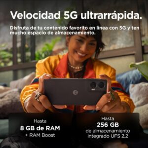 Motorola moto G35 5G 17,1 cm (6.72") SIM doble Android 14 USB Tipo C 8 GB 256 GB 5000 mAh Negro