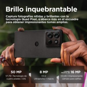 Motorola moto G75 5G 17,2 cm (6.78") Ranura híbrida Dual SIM Android 14 USB Tipo C 8 GB 256 GB 5000 mAh Gris