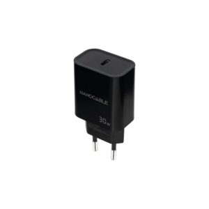Nanocable Cargador USB-C PD 30W, Negro