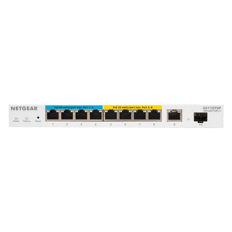 NETGEAR GS110TUP Gestionado L2/L3 Gigabit Ethernet (10/100/1000) Energía sobre Ethernet (PoE) Blanco