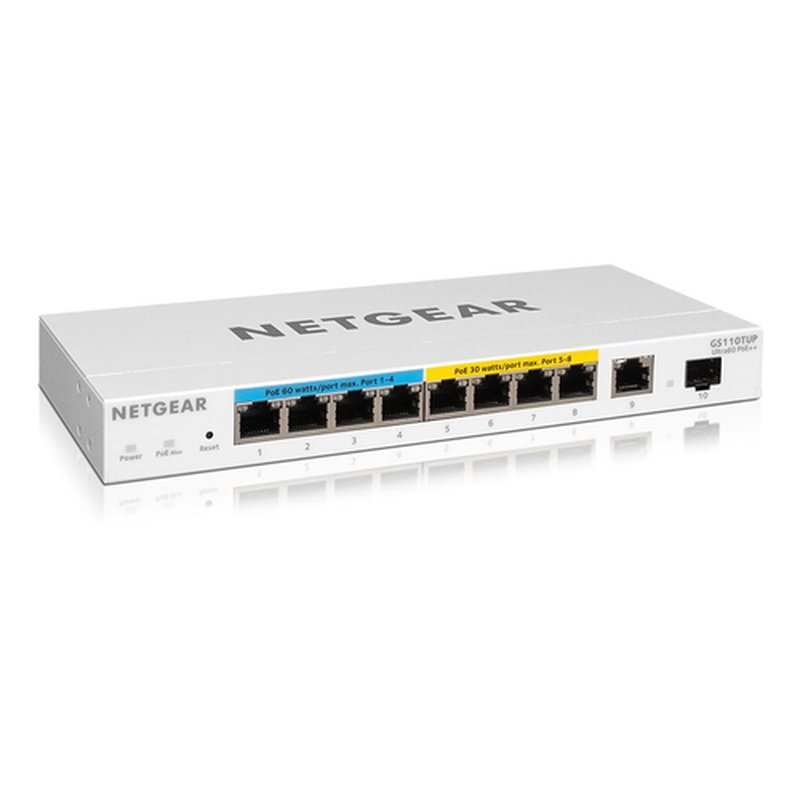 NETGEAR GS110TUP Gestionado L2/L3 Gigabit Ethernet (10/100/1000) Energía sobre Ethernet (PoE) Blanco - Imagen 3