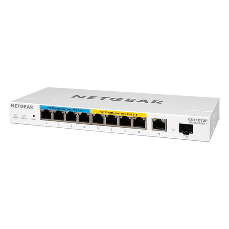 NETGEAR GS110TUP Gestionado L2/L3 Gigabit Ethernet (10/100/1000) Energía sobre Ethernet (PoE) Blanco - Imagen 4