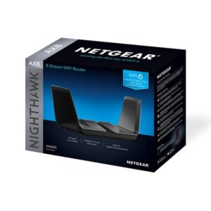 NETGEAR Nighthawk AX8 router inalámbrico Gigabit Ethernet Doble banda (2,4 GHz / 5 GHz) 4G Negro