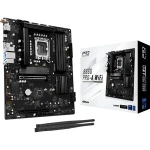 PLACA ASROCK B860 PRO-A WIFI,INTEL,1851,B860,4DDR5,256GB,1HDMI+1DP,4SATA3+2M.2,2.5GBLAN,WIFI6E+BT5.3,8USB3.2+2USB TYPE-C,ATX