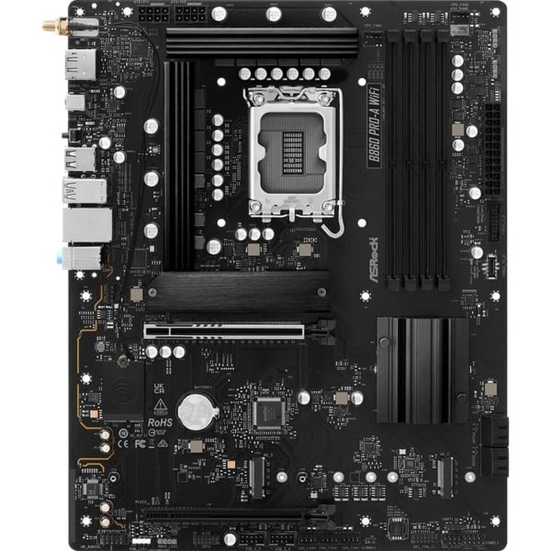 PLACA ASROCK B860 PRO-A WIFI,INTEL,1851,B860,4DDR5,256GB,1HDMI+1DP,4SATA3+2M.2,2.5GBLAN,WIFI6E+BT5.3,8USB3.2+2USB TYPE-C,ATX - Imagen 3
