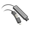 POLY Adaptador negro DA75 USB a QD compatible con TAA