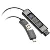 POLY Adaptador negro DA85-M USB a QD compatible con TAA
