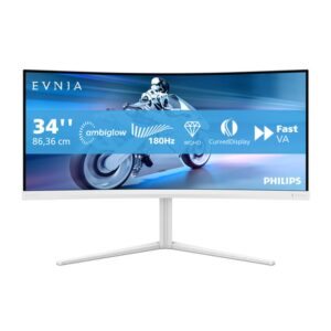 Philips 34M2C5501A/00 pantalla para PC 86,4 cm (34") 3440 x 1440 Pixeles Wide Quad HD LCD Blanco
