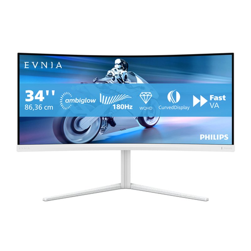 Philips 34M2C5501A/00 pantalla para PC 86,4 cm (34") 3440 x 1440 Pixeles Wide Quad HD LCD Blanco - Imagen 10