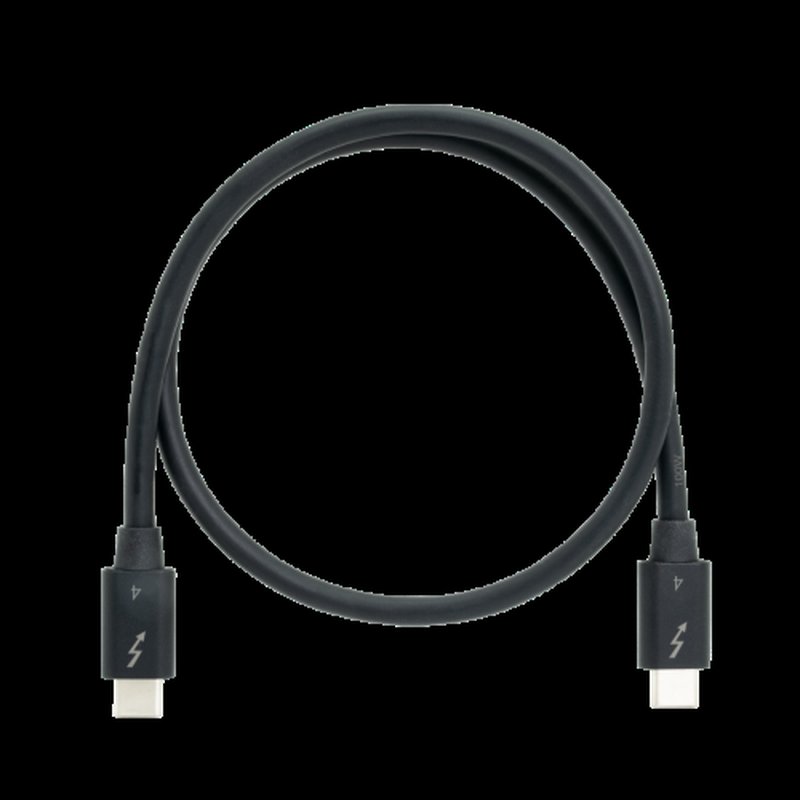 QNAP CAB-TBT4-0M5 cable Thunderbolt 0,5 m 40 Gbit/s Negro