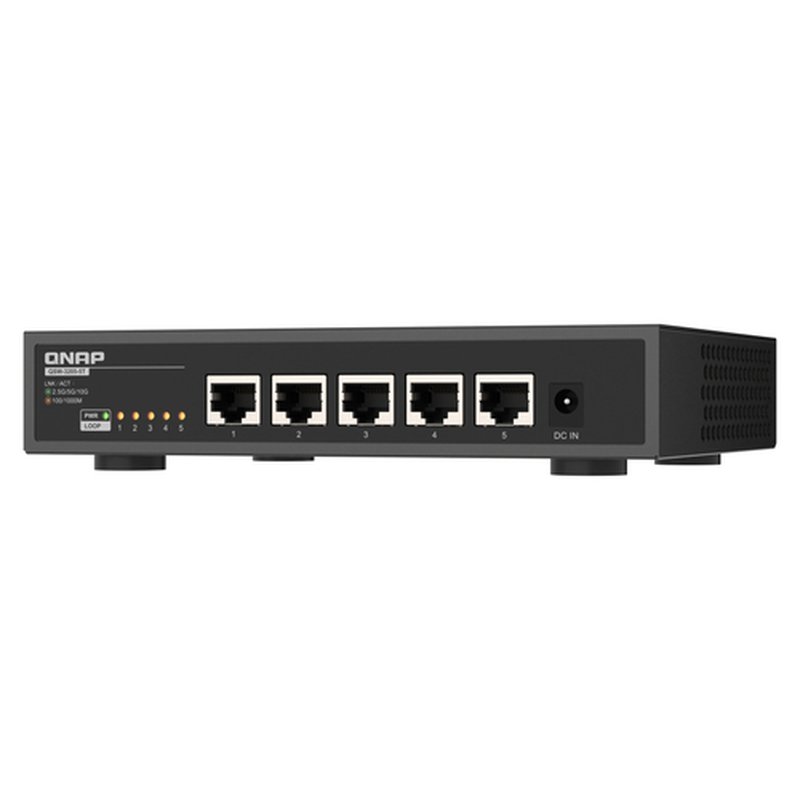 QNAP QSW-3205-5T switch No administrado 10G Ethernet (100/1000/10000) Escritorio Negro - Imagen 2