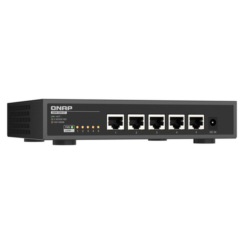 QNAP QSW-3205-5T switch No administrado 10G Ethernet (100/1000/10000) Escritorio Negro - Imagen 3