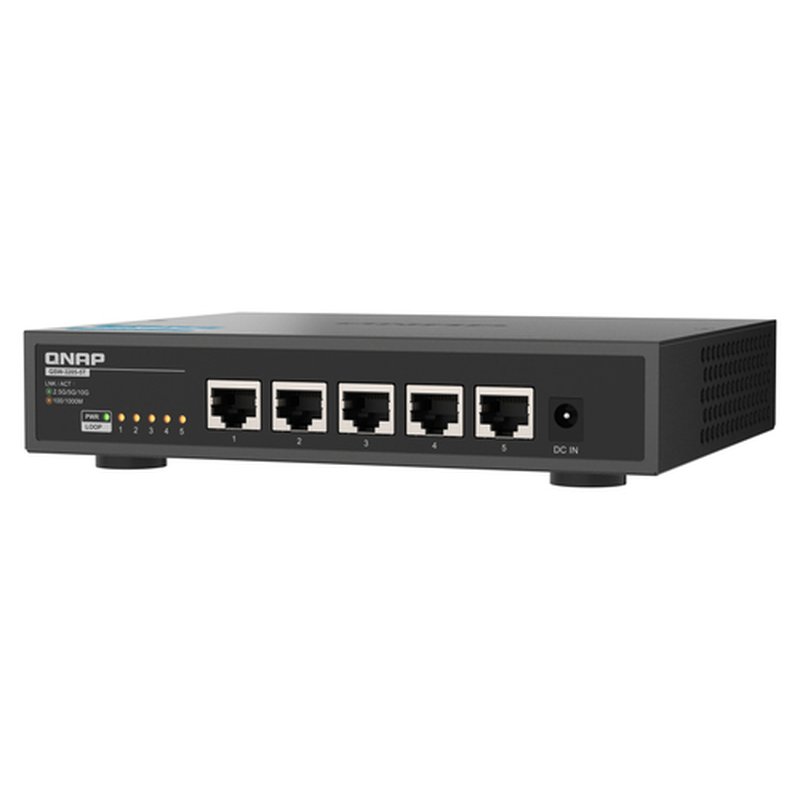 QNAP QSW-3205-5T switch No administrado 10G Ethernet (100/1000/10000) Escritorio Negro - Imagen 4