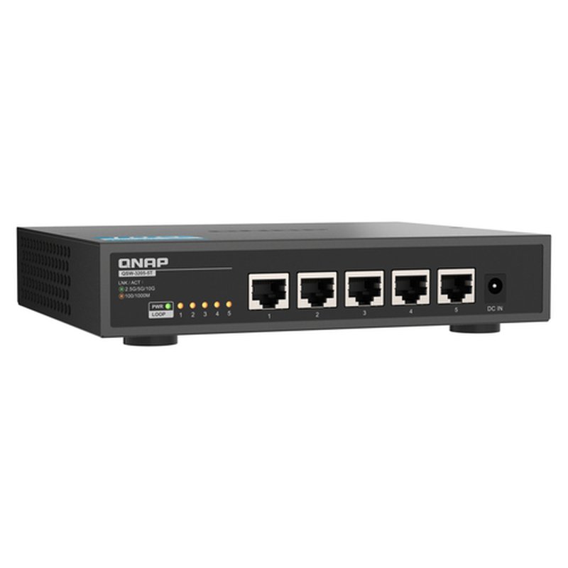 QNAP QSW-3205-5T switch No administrado 10G Ethernet (100/1000/10000) Escritorio Negro - Imagen 5