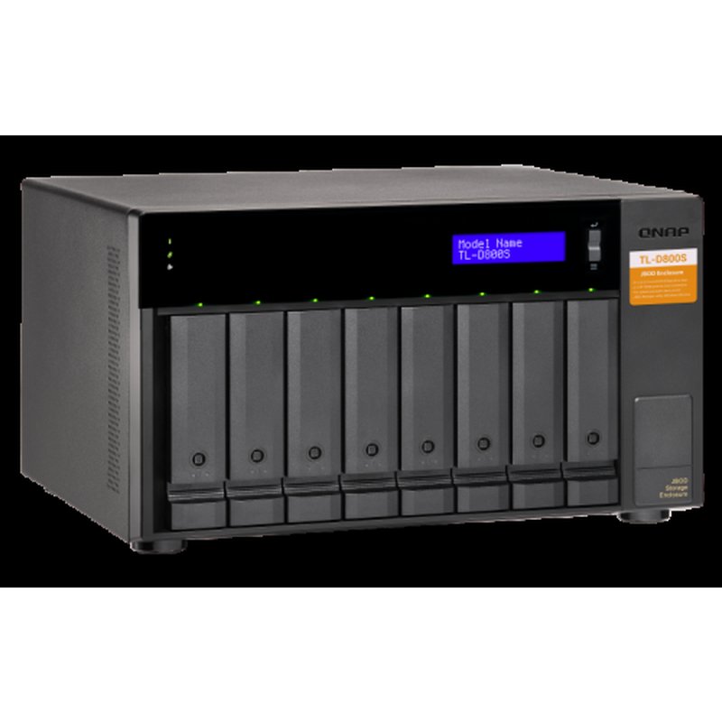 QNAP TL-D800S caja para disco duro externo Carcasa de disco duro/SSD Negro, Gris 2.5/3.5" - Imagen 8