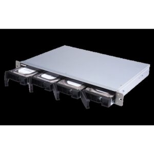 QNAP TL-R400S caja para disco duro externo Carcasa de disco duro/SSD Negro, Gris 2.5/3.5"