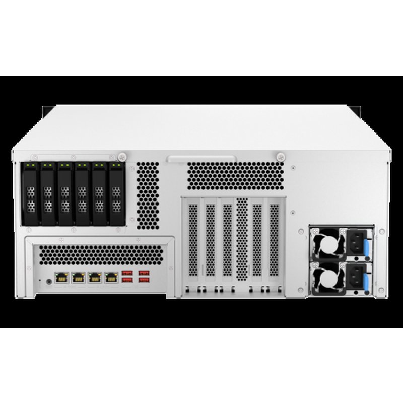QNAP TS-H3087XU-RP NAS Bastidor (4U) Ethernet Negro, Blanco E-2378 - Imagen 6