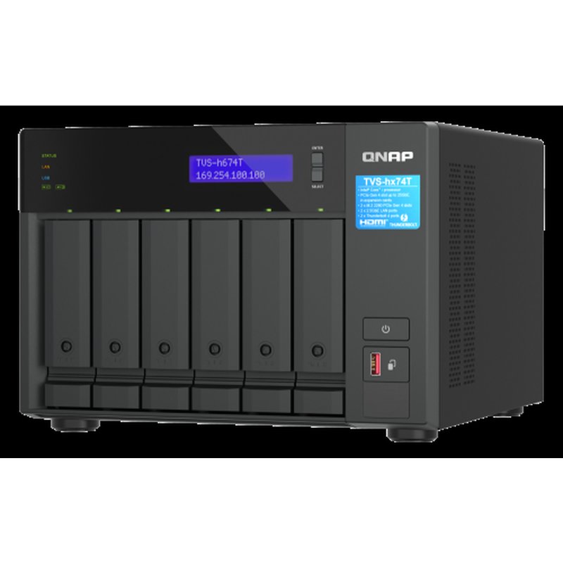 QNAP TVS-H674T-I5-32G servidor de almacenamiento NAS Torre Ethernet Negro i5-12400 QNAP TVS-H674T-I5-32G servidor de almacenamiento NAS Torre Ethernet Negro i5-12400