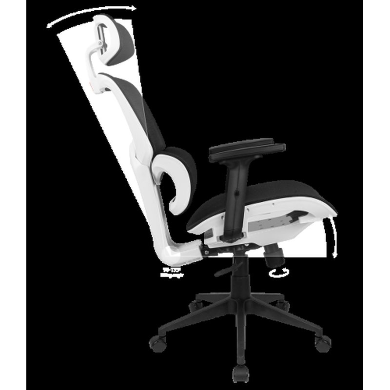 SILLA GAMING DRIFT DRAIR 200 MESH BLACK/WHITE - Imagen 3