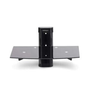 Alternative view of StarTech.com 1B-WALL-MOUNT-SHELF estante para equipo av Negro Vidrio templado