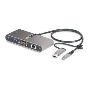 StarTech.com 5G2A1SGBB-USB-C-HUB base para portátil y replicador de puertos Alámbrico USB 3.2 Gen 1 (3.1 Gen 1) Type-C Gris