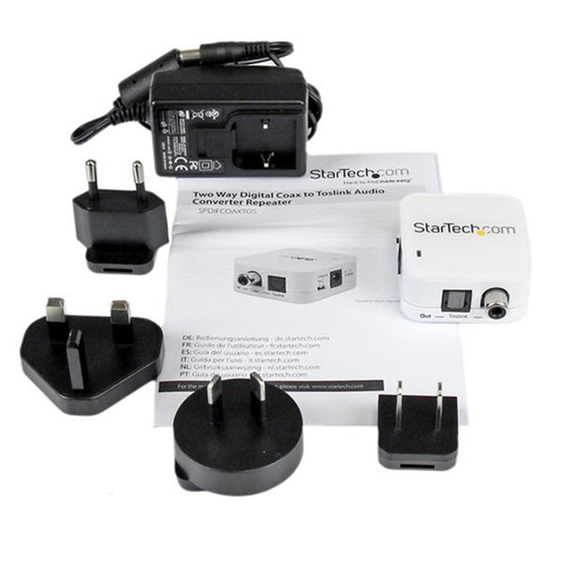 StarTech.com Adaptador Conversor y Repetidor de Audio Digital Óptico de Doble Vía Coaxial a Toslink - Imagen 5
