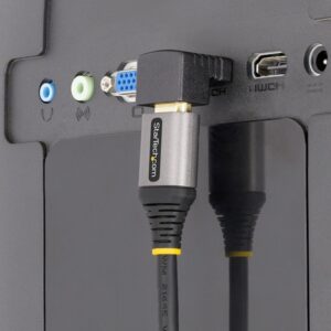 StarTech.com Adaptador HDMI 2.0 Acodado Hacia Arriba - Macho a Hembra - Adaptador HDMI en Ángulo Recto - Ahorrador de Puertos HDMI de Alta Velocidad 4K 60Hz
