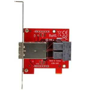 StarTech.com Adaptador Mini-SAS - Adaptador Doble SFF8643 a SFF8644 - con Brackets de Perfil Completo y Bajo - 12Gbps