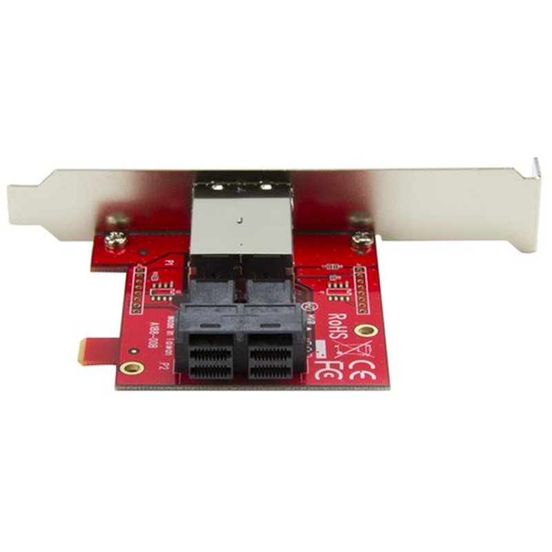 StarTech.com Adaptador Mini-SAS - Adaptador Doble SFF8643 a SFF8644 - con Brackets de Perfil Completo y Bajo - 12Gbps - Imagen 3