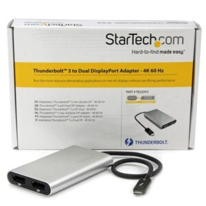 StarTech.com Adaptador Thunderbolt 3 a DisplayPort Doble - 4K 60Hz StarTech.com Adaptador Thunderbolt 3 a DisplayPort Doble - 4K 60Hz