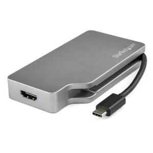 StarTech.com Adaptador USB-C de Vídeo Multipuertos - de Aluminio - 4K 30Hz - Gris Espacial