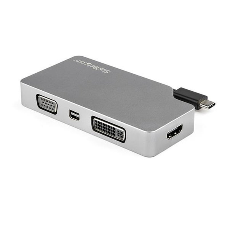 StarTech.com Adaptador USB-C de Vídeo Multipuertos - de Aluminio - 4K 30Hz - Gris Espacial StarTech.com Adaptador USB-C de Vídeo Multipuertos - de Aluminio - 4K 30Hz - Gris Espacial - Imagen 2