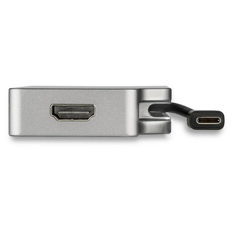 StarTech.com Adaptador USB-C de Vídeo Multipuertos - de Aluminio - 4K 30Hz - Gris Espacial StarTech.com Adaptador USB-C de Vídeo Multipuertos - de Aluminio - 4K 30Hz - Gris Espacial - Imagen 3