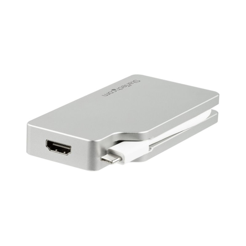 StarTech.com Adaptador USB C Multipuertos de Vídeo HDMI, VGA, Mini DisplayPort o DVI - Convertidor USB Tipo C de Monitor a HDMI 1.4 o mDP 1.2 (4K) - VGA o DVI (1080p) - Aluminio Plata StarTech.com Adaptador USB C Multipuertos de Vídeo HDMI, VGA, Mini DisplayPort o DVI - Convertidor USB Tipo C de Monitor a HDMI 1.4 o mDP 1.2 (4K) - VGA o DVI (1080p) - Aluminio Plata - Imagen 2