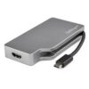 StarTech.com Adaptador USB C Multipuertos de Vídeo HDMI, VGA, Mini DisplayPort o DVI - USB Tipo C de Monitor a HDMI 2.0 o mDP 1.2 (4K 60Hz) - VGA o DVI (1080p) - Aluminio Gris Espacial StarTech.com Adaptador USB C Multipuertos de Vídeo HDMI, VGA, Mini DisplayPort o DVI - USB Tipo C de Monitor a HDMI 2.0 o mDP 1.2 (4K 60Hz) - VGA o DVI (1080p) - Aluminio Gris Espacial