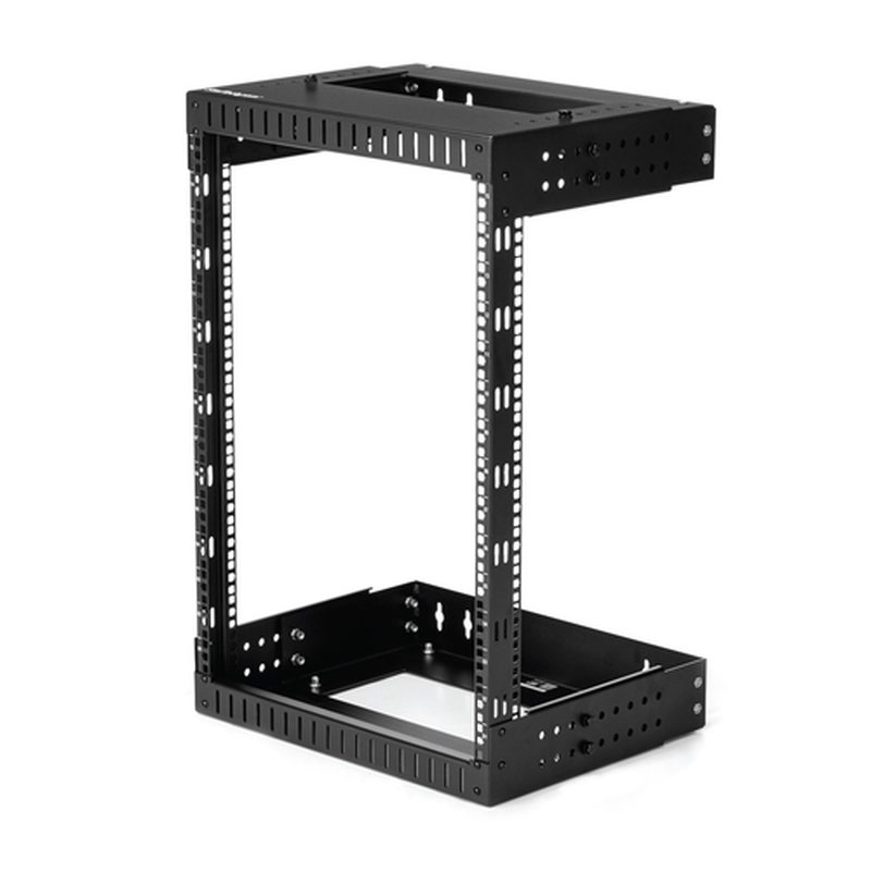 StarTech.com Armario Rack de Servidores de Marco Abierto 15U para Montaje en Pared - Profundidad Ajustable de 12 a 20" de Profundidad
