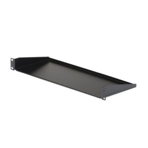 StarTech.com Bandeja Estante Fijo Voladizo Universal 1U de 19" Pulgadas para Rack Armario de Servidores - en Acero - Capacidad de 15kg - 7" (180mm) de Profundidad - Negro