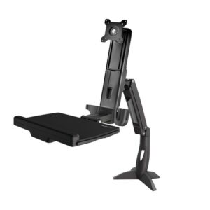 StarTech.com Brazo de Soporte de Pie y Sentado - Brazo Ajustable de Montaje en Escritorio de Pie o Sentado para Un Monitor VESA de hasta 27" - Ergonómico Articulado para Escritorio de Pie
