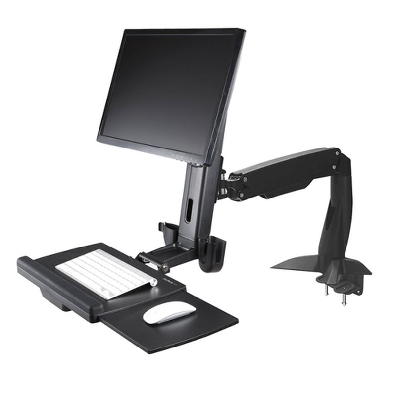 StarTech.com Brazo de Soporte de Pie y Sentado - Brazo Ajustable de Montaje en Escritorio de Pie o Sentado para Un Monitor VESA de hasta 27" - Ergonómico Articulado para Escritorio de Pie - Imagen 4